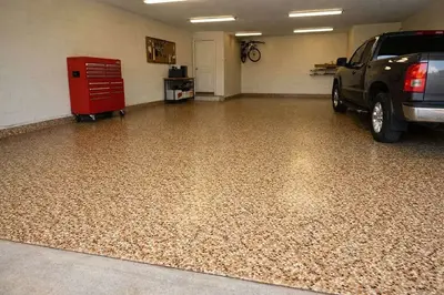 Garage epoxy floor coating example