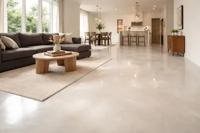 Residential interior epoxy floor example
