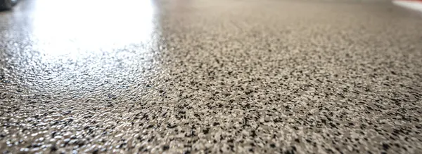 Gray, black and white flake epoxy garage floor, South Jordan, Utah